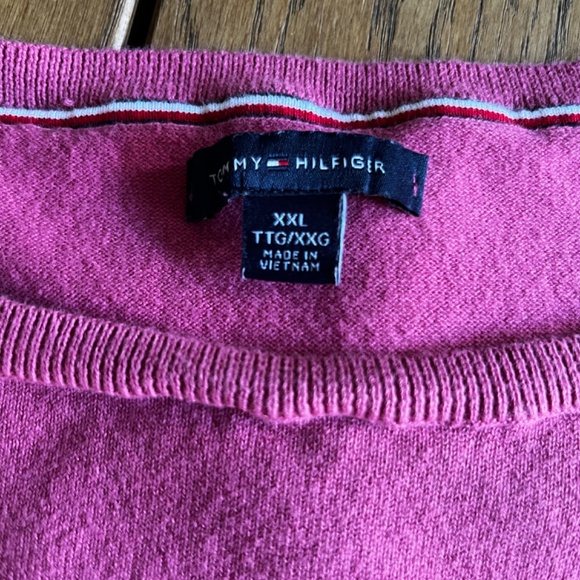 Tommy Hilfiger Pink Long Sleeves Boat Neck Sweater - Picture 4 of 5